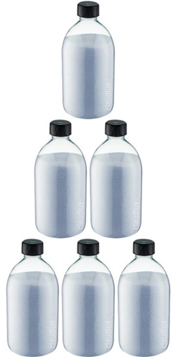 Scrubzout Lavendel - 650 gram - Fles met zwarte dop - set van 6 stuks - Hydraterende Lichaamsscrub