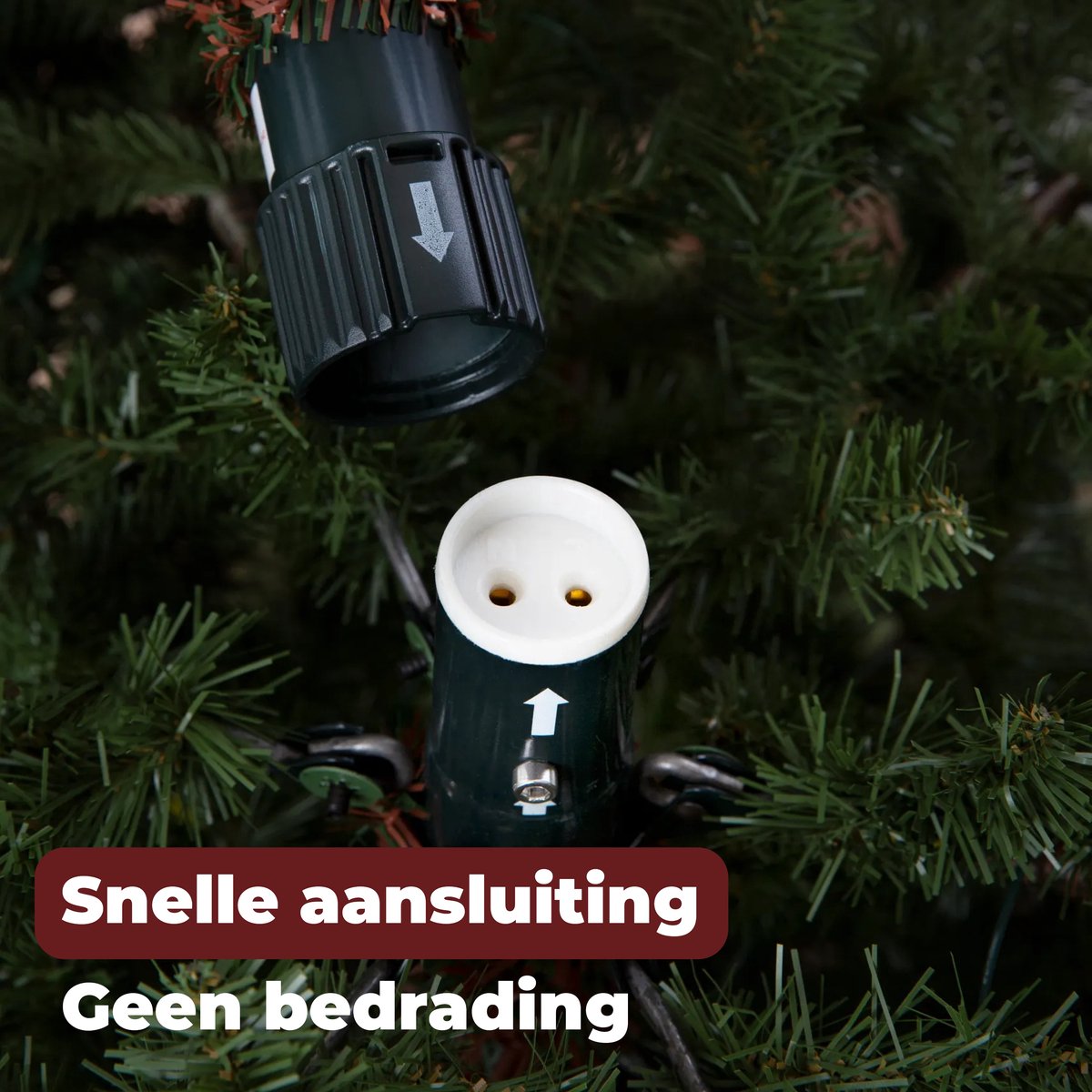 PristinePine Volle kerstboom met verlichting (280 LED lampjes) - 180 cm Kunstkerstboom inclusief opbergtas en handschoenen - Gekleurde lichtjes - 980 Takken – foto 7