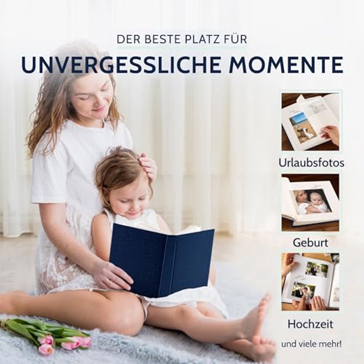 Prachtig fotoalbum met 60 pagina's - Herinneringen Creëren en Bewaren