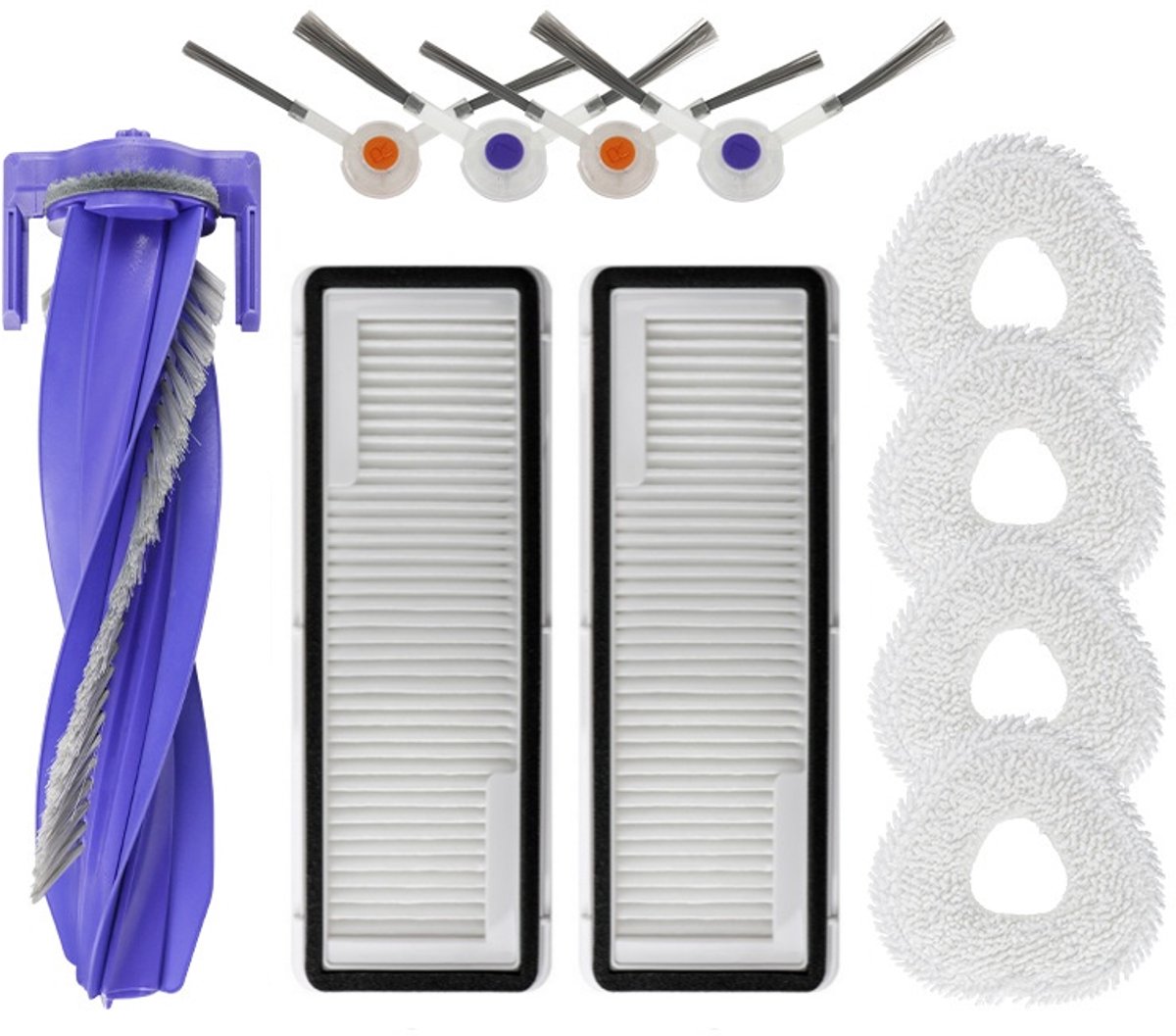11 x Onderdelen - Accessoires Set - Geschikt voor Narwal Freo X Ultra J4 J4 Lite Series(1 rolborstel, 4 zijborstels, 2 filters, 4 doeken)