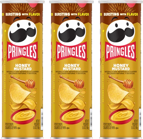 Pringles Honey Mustard - 3 x 158g - USA - Voordeel verpakking - Pringles