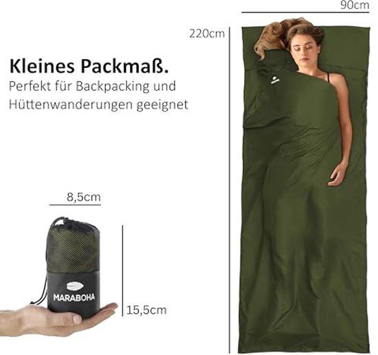 Lichte en Dunne Huttenslaapzak van Microvezel voor Backpackers - Ideaal voor Warme Klimat van Cocoon — afbeelding 2