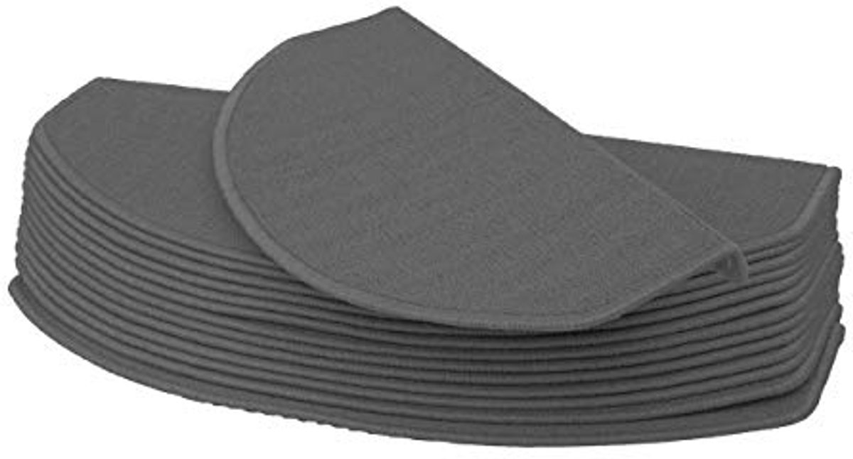 Set van 15 Halfronde Trapmatten - Antislip Trapbescherming 65 x 25 cm - Grijs