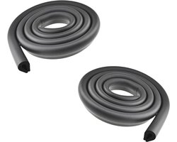 4m schokbestendige schuimrol tafelrandbeschermer van glas, babyveiligheid, randbeschermer, antibotsingsstrip voor tafel, 2 x 2m,Zwart