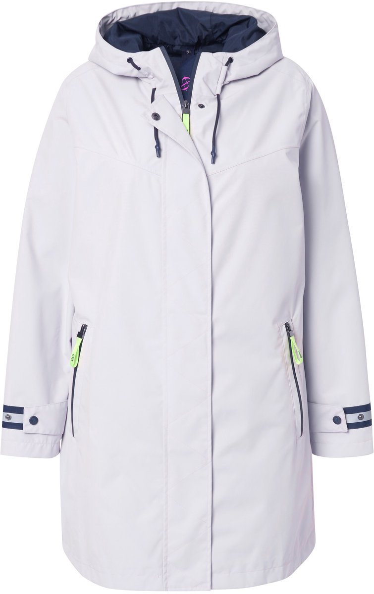 Laurasøn - Dames - Functionele jas capuchon rits - Grijsbeige - Maat 44+