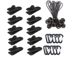 30 stuks zeil clip set - Zeilklemmen - klemmen - doekklem - voor Tarpaulins, Kamperen, Caravans, Picknicks - Zeilclips - Zeilringen - Tentklemmen - Doekklem Quick clip - kogelzeilbevestigingsclips - karabijnhaken voor luifels