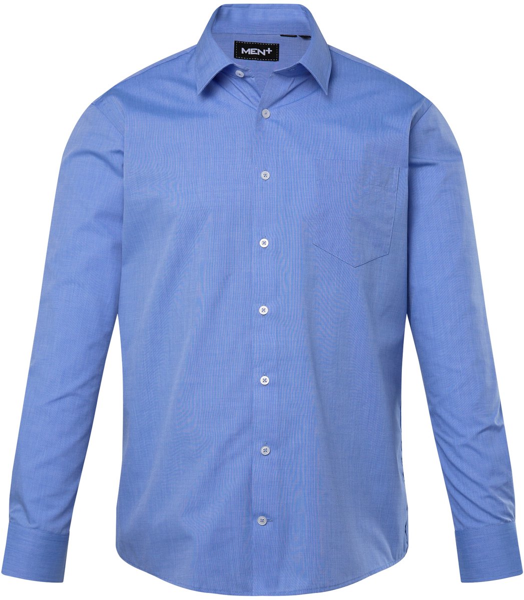 Men Plus - Heren - Zakelijk overhemd lange mouwen EasyCare kentkraag comfort fit - Lichtblauw - Maat XL
