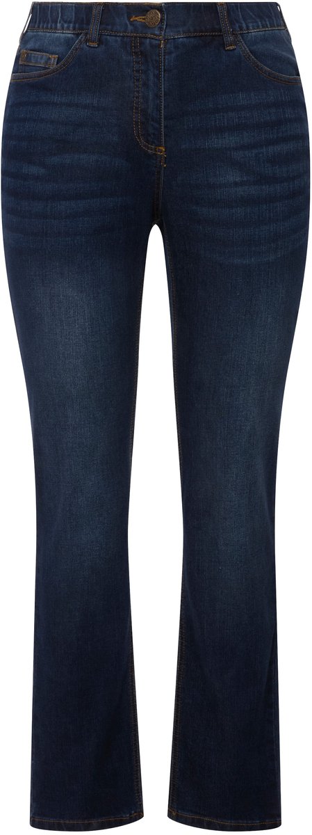Ulla Popken - Dames - Jeans Sammy comfortabele tailleband smal 5-pocketmodel - Blauw denim - Maat 56