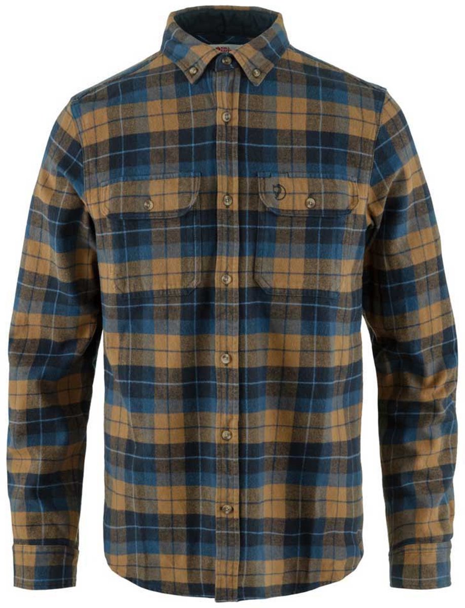 Fjällräven Singi Heavy Flannel Overhemd Met Lange Mouwen S Man Marineblauw