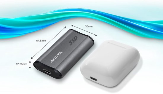 1TB USB 3.2 externe SSD in grijs — afbeelding 2