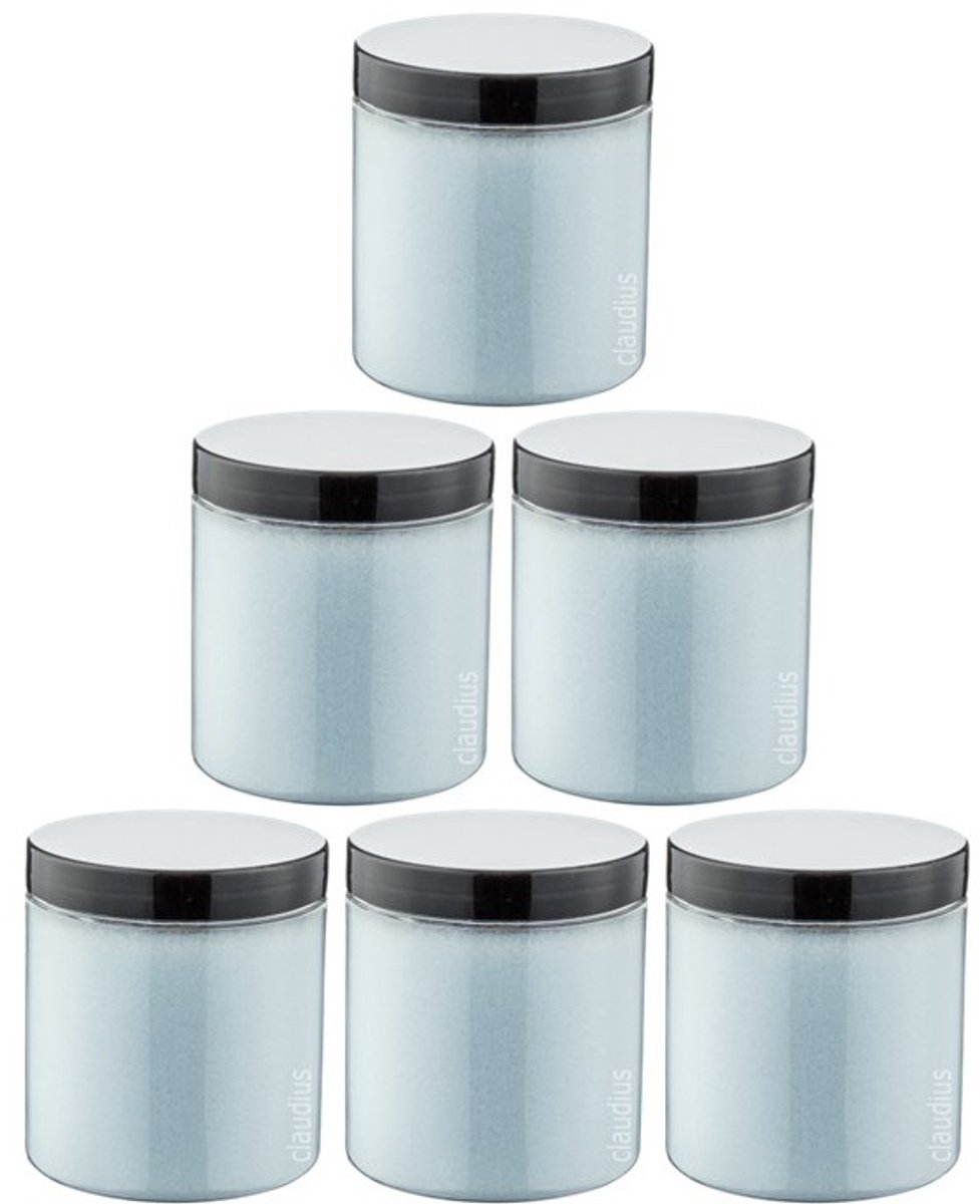 Scrubzout Opium 300 gram - Pot met zwarte deksel - set van 6 stuks - Hydraterende Lichaamsscrub