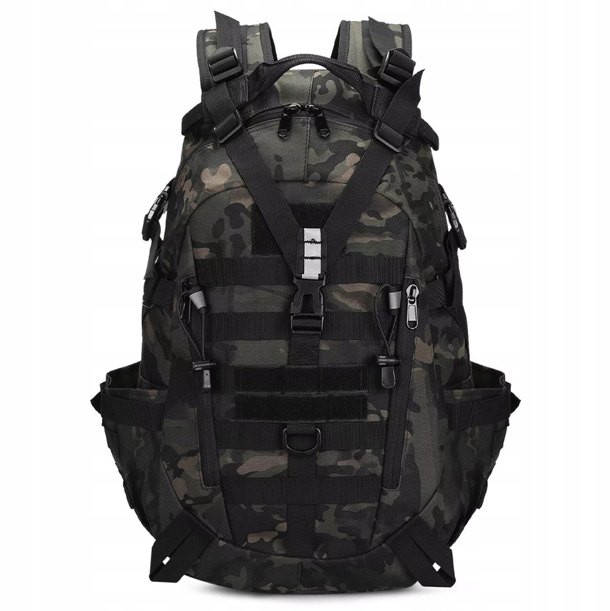 Militaire Survival Rugzak - Tactical Backpack - 30 Liter - 32X51X18 cm - Camouflage Rugtas - Zwart - Wandelrugzak - Waterdicht