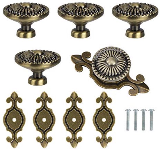 LIMEOW 20 stuks 19 mm x 10 mm meubelknoppen bronzen knoppen vintage