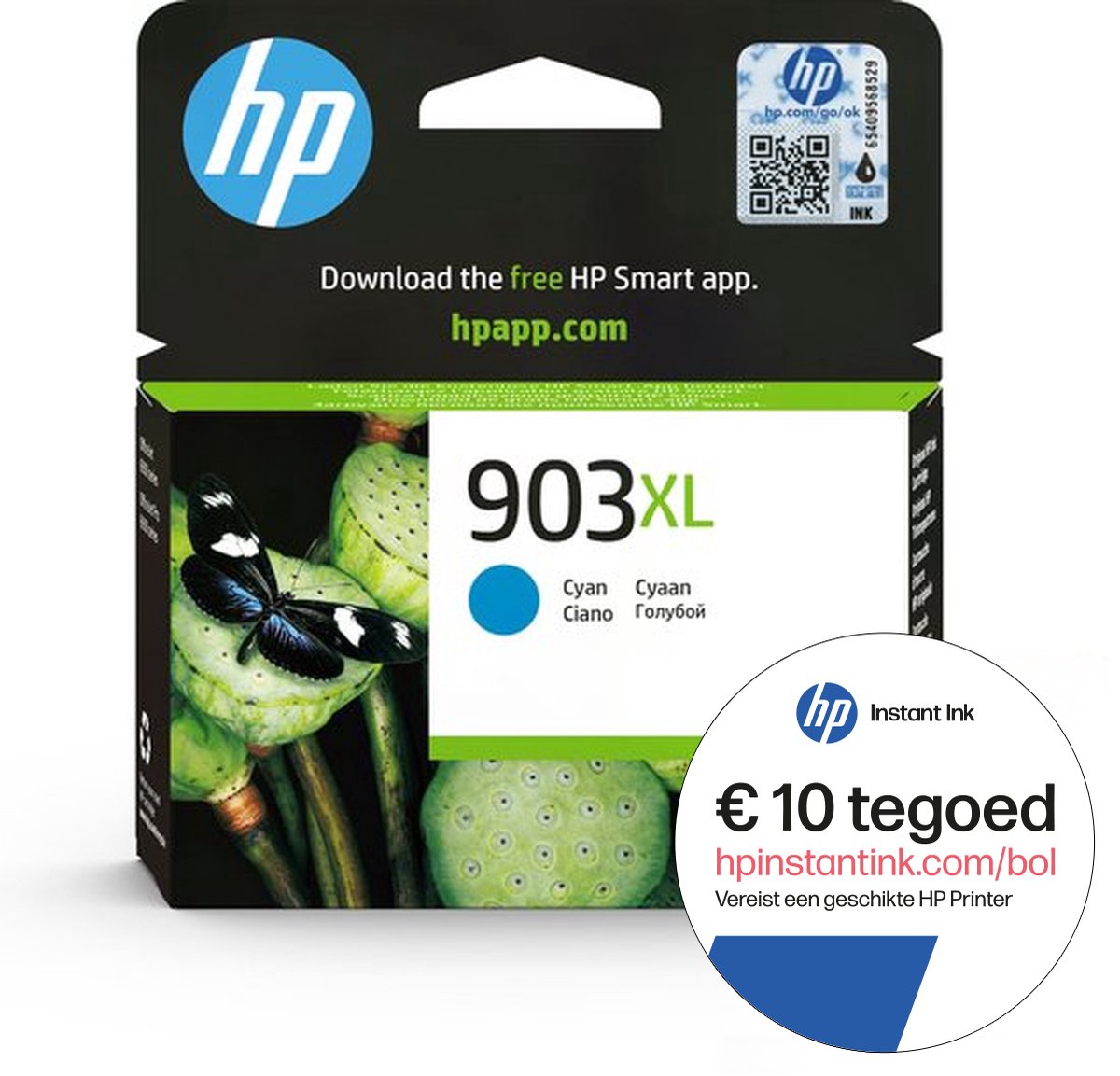 HP 903XL - Inktcartridge Cyan + Instant Ink tegoed
