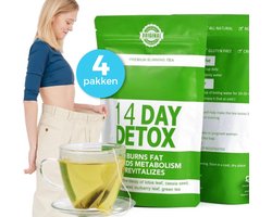 4-pack - Afslankthee - afvallen met afslank thee - vet verbranden - detox - teatox | verhoogt vetverbranding | onderdrukt eetlust |