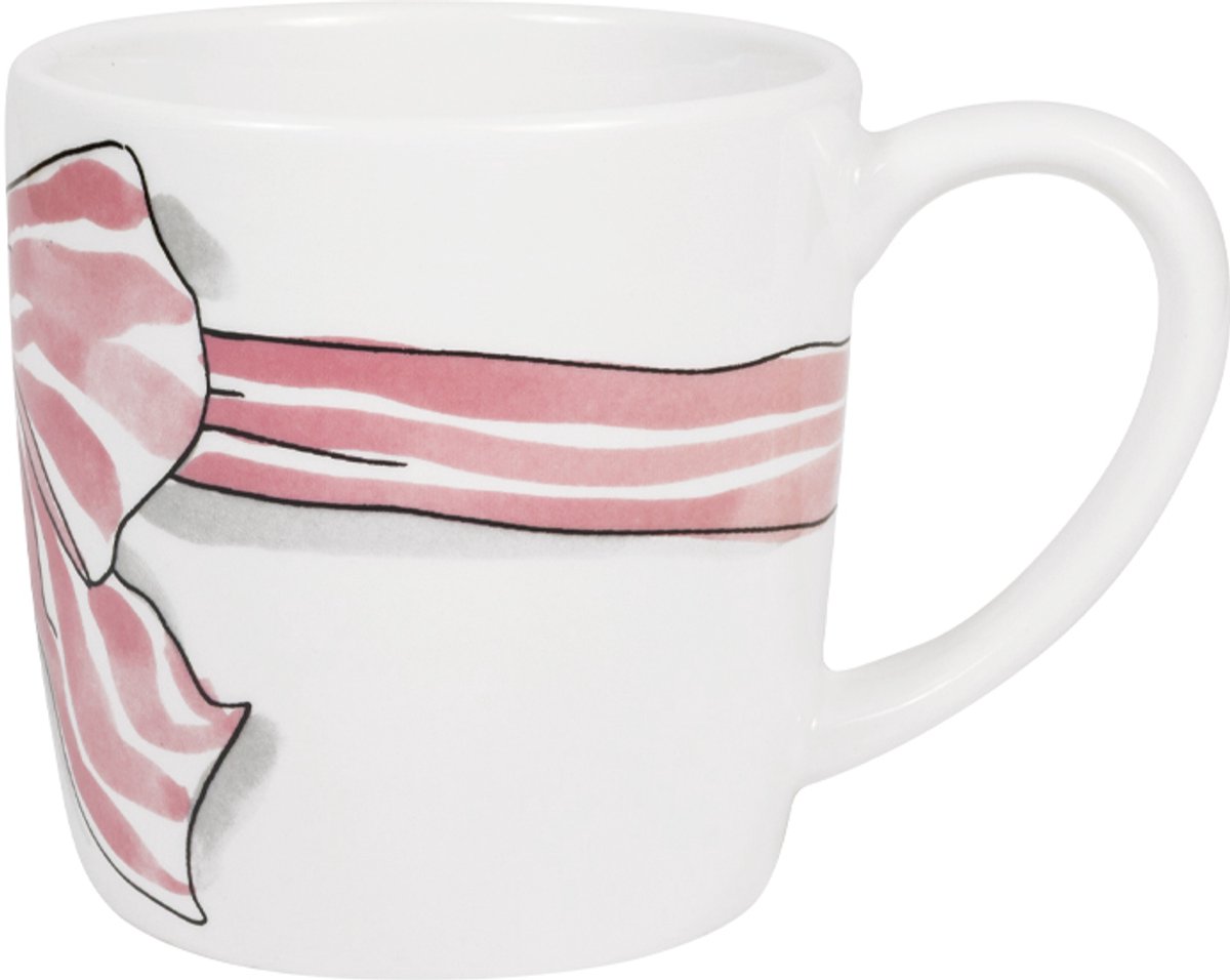 Blond Amsterdam, Even Bijkletsen: cappuccino mug 0,5l roze strik