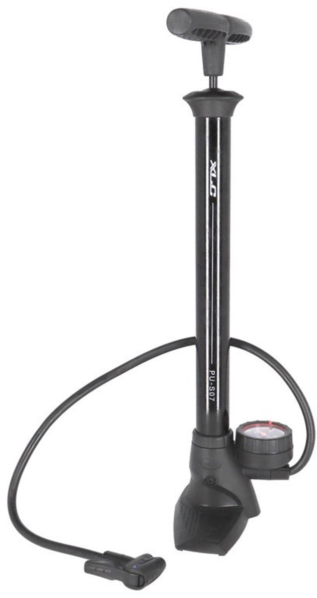 XLC PU-S04 Delta Fietspomp - Staal/PVC - Vloerpomp met Manometer - Zwart — afbeelding 2
