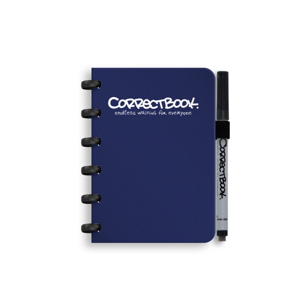 Correctbook A6 Uitwisbaar Notitieboek – Herbruikbaar schrift – Midnight Blue – Gelinieerd – Inclusief pen & wisdoekje – Aanvulbaar met extra pagina’s