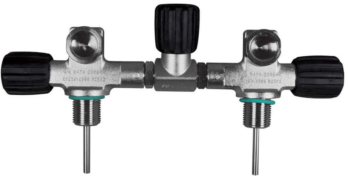 Oms Complete Isolation Manifold Up To 10/ 12l 171 Mm 300 Bar Klep Zwart,Zilver