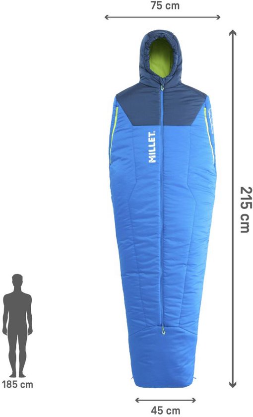 Millet Bossons-2°c Slaapzak Blauw Regular Man,Vrouw van Merkloos — afbeelding 4