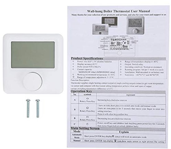 Temperatuurregelaar STC-1000 – Digitale Thermostaat – 110-220V – -50°C Tot 99°C – Met NTC Sensor – Voor Koeling & Verwarming