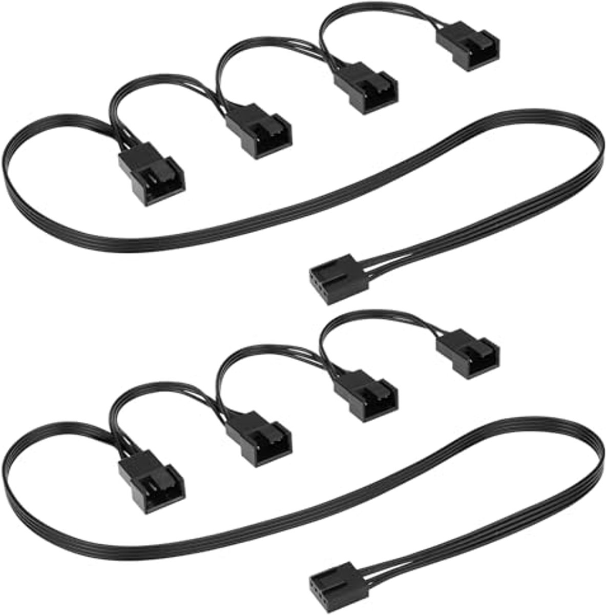 Image of 4-pins PWM ventilatorsplitter kabel - 1 naar 4 ventilatorsplitters voor PC-kasten, CPU en moederbord