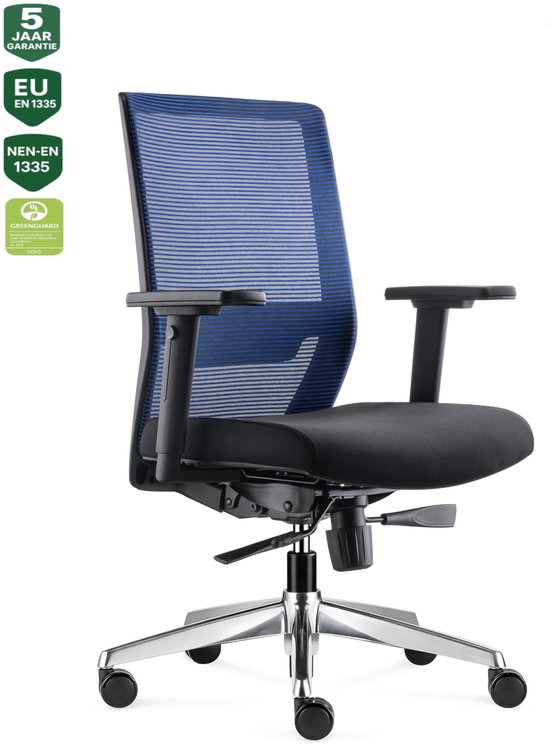 BENS 850-Ergo-3 Blauwe Ergonomische Bureaustoel met - BENS - €287,95