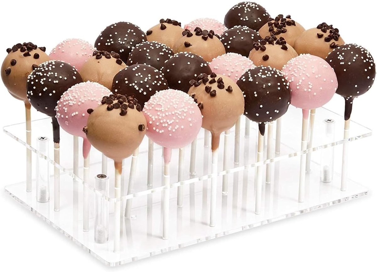 OIMG Cakepop Bakvorm - 21 Gaatjes - Lolly displaystandaard - Lolly Houder - Cakepop maker - Cakepop set - Cakepop Houder - Cakepop stokjes - Pop Cake Maker - accessoires - Snoepgoed - Decoratie - voor /Carnaval /Feest /Vakantie /Halloween /Kerstmis