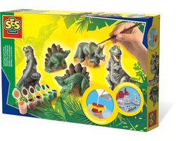 SES Creative – Gieten en Schilderen – Dino’s – met gietmallen, gips, verf en penseel – vanaf 5 jaar - Kerst cadeautjes