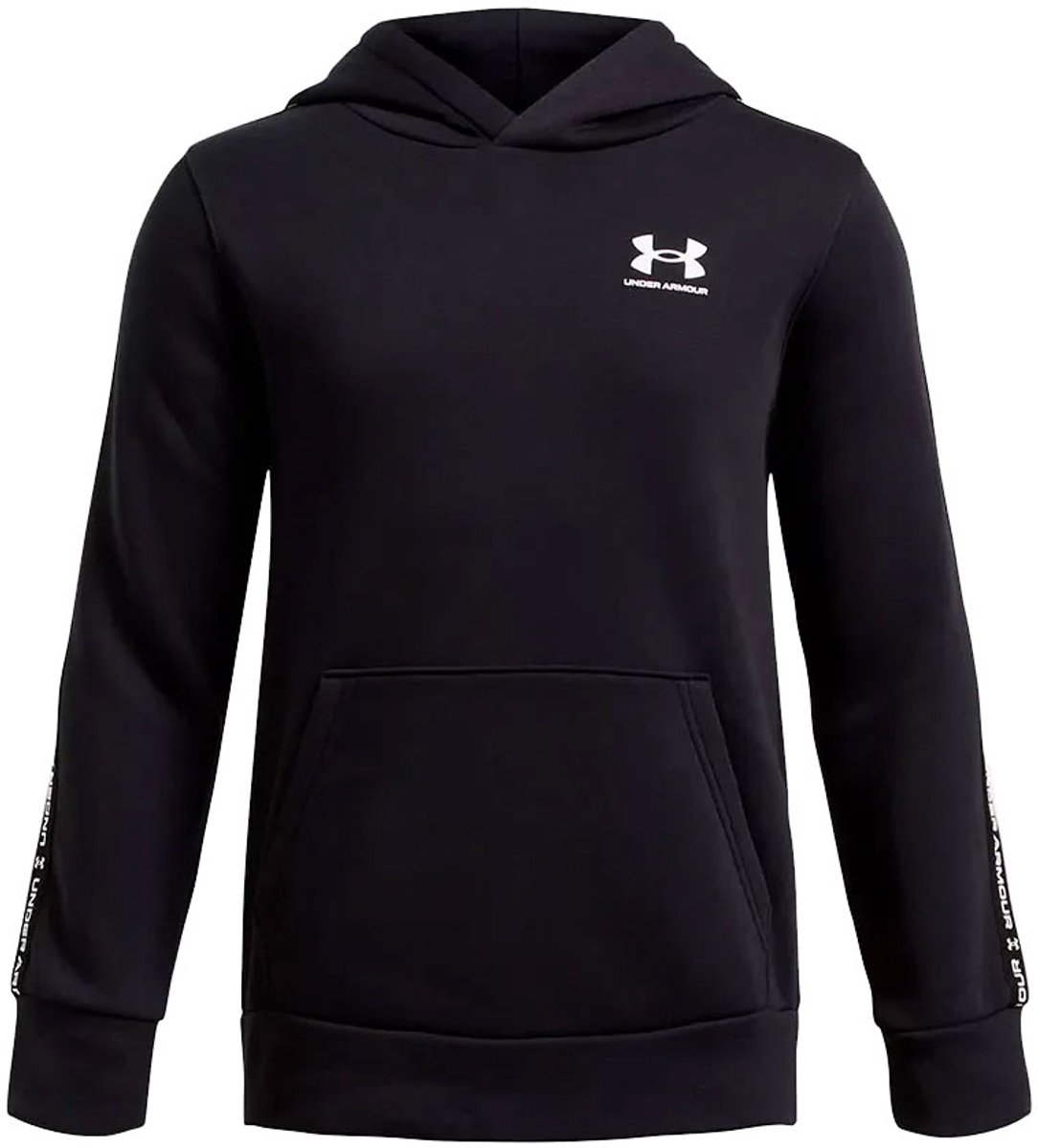 Under Armour Kinder Hoodie B Icon HD Taping Fleece 1390293 001- US YSM Zwart