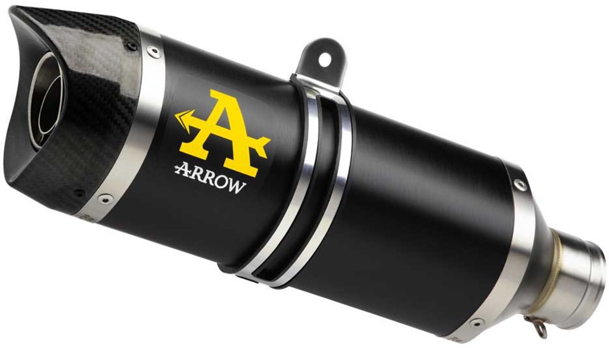 Arrow Thunder Aluminium Dark With Carbon End Cap Honda Cb 650 R ´19-22 Gehomologeerde Uitlaatdemper Goud Homologated