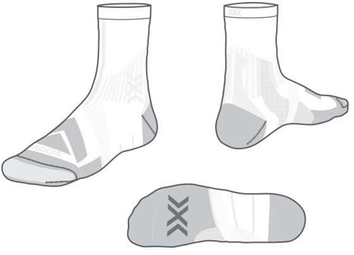 X-socks Bike Expert Crew Sokken Man Vrouw Grijs