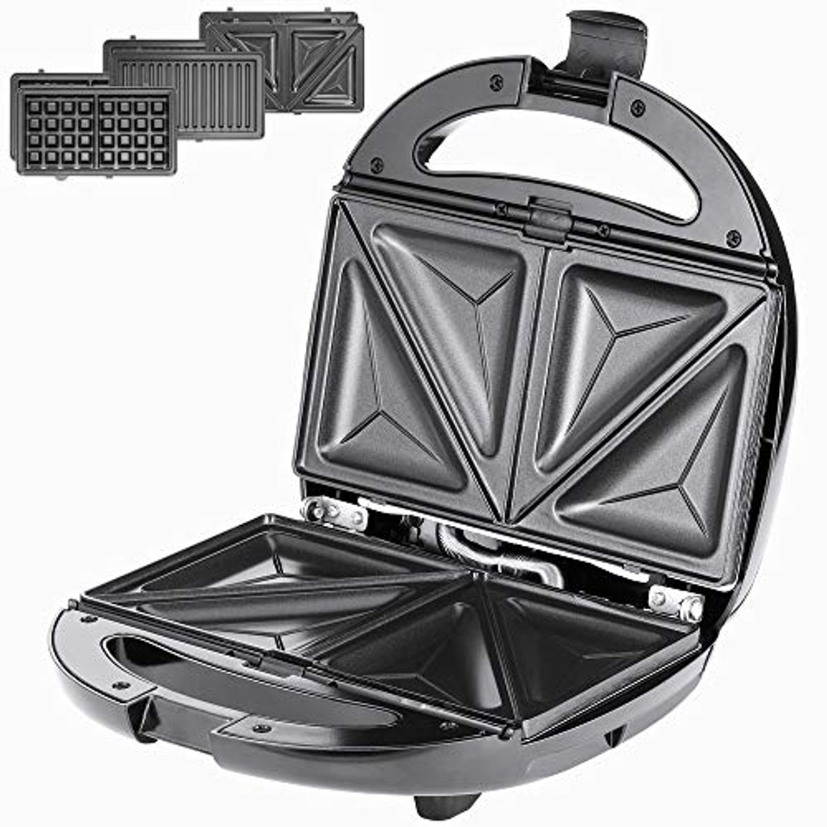 3-in-1 Contactgrill en Tosti Apparaat met Wafelijzer - Elektrisch 800W