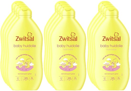 12 x Zwitsal - Baby Huidolie - Verzorgend - Voor de Gevoelige Huid - 400 ml - Baby Huidolie - Gevoelige Huid - Vitamine E - Babymassage - Hydraterende Olie