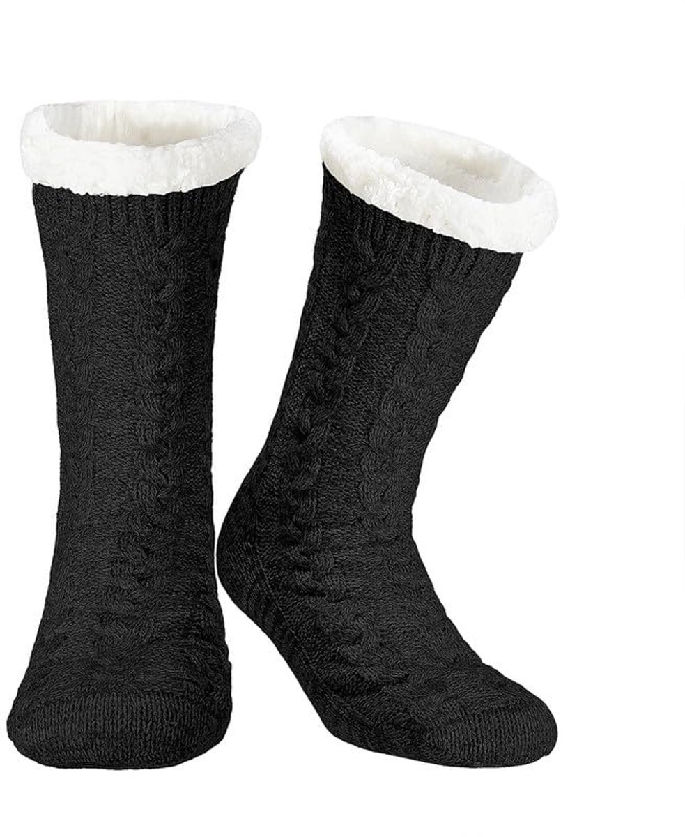 Dikke Antislip Pantoffelsokken voor Heren - Super Zachte Wintersokken met Fleece Voering