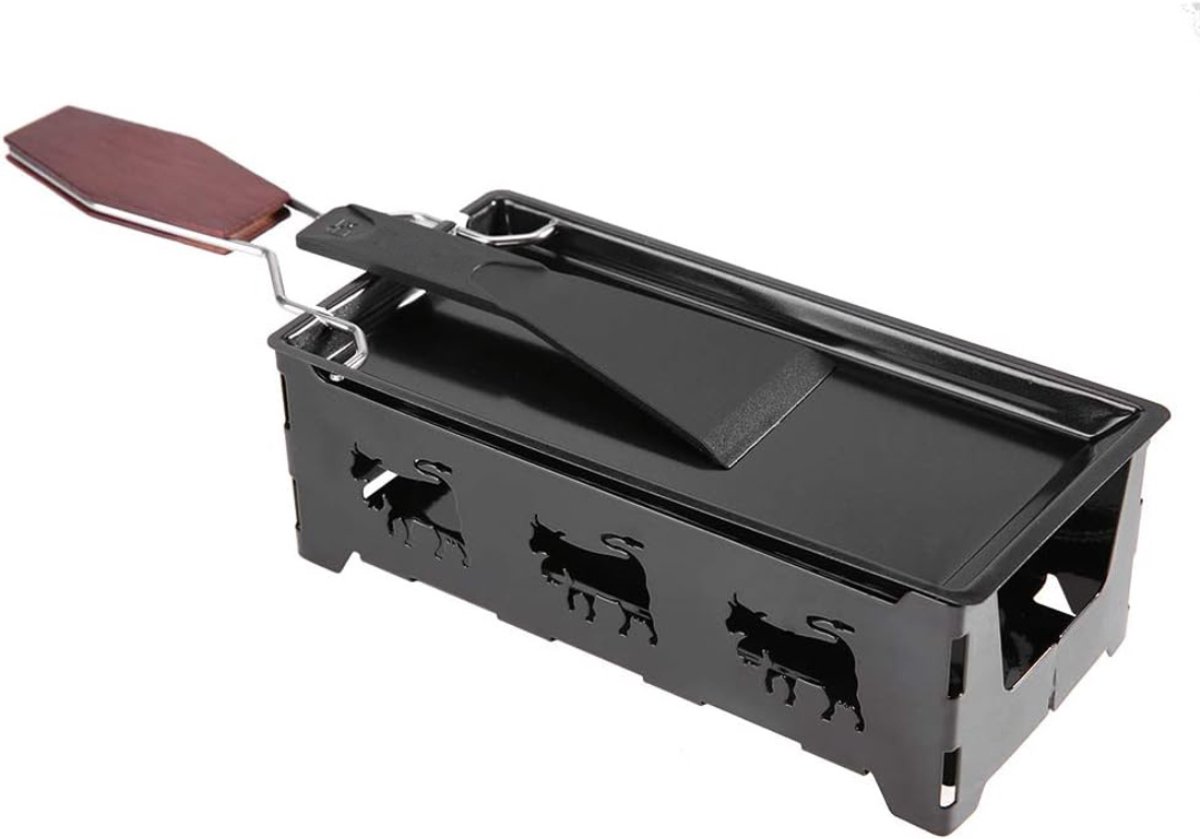 Gourmetstellen - Raclette - Teppanyaki Bakplaat - Zwart