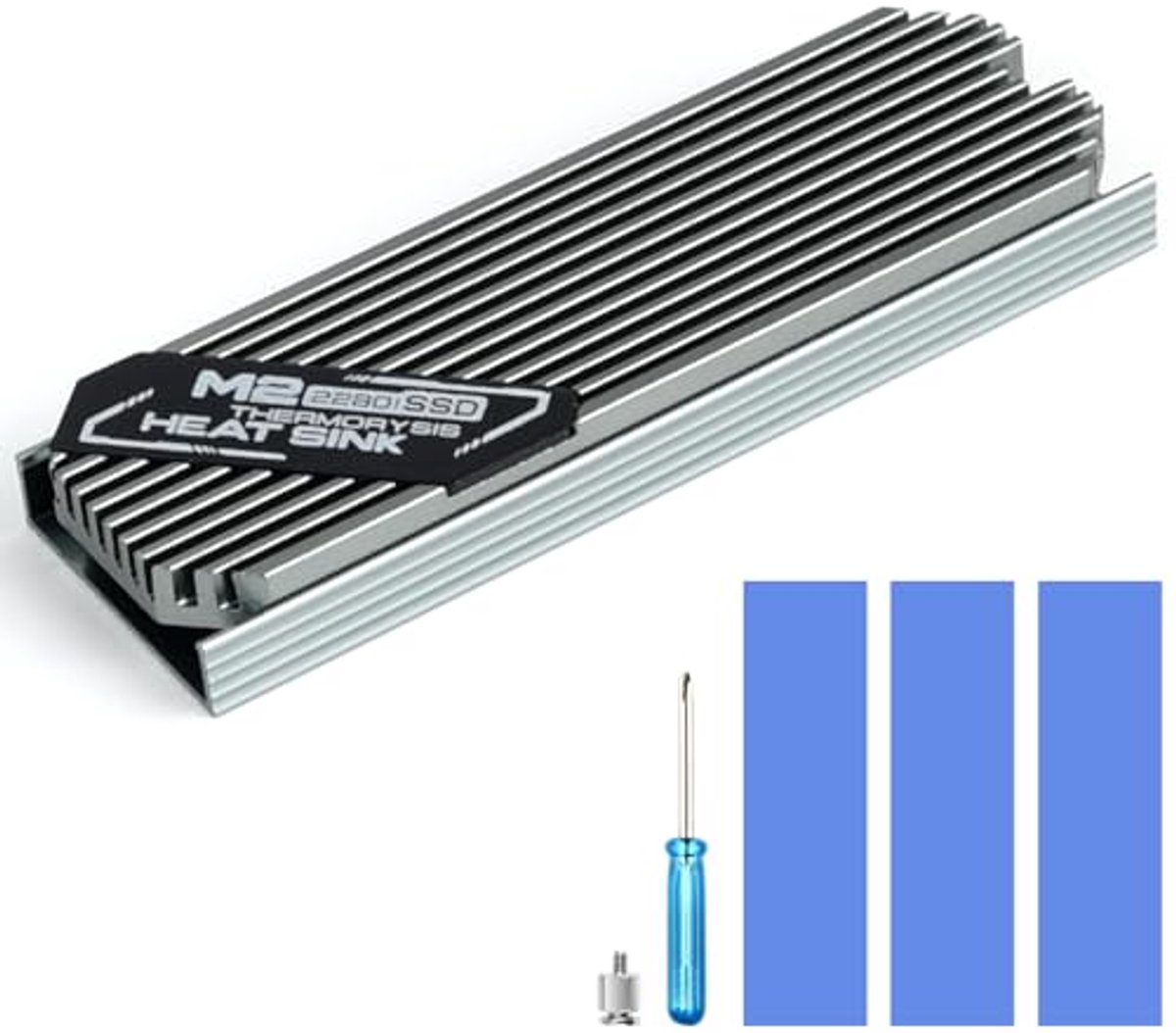 Dunne M.2 SSD Koeler 2280 met Nano-warmtegeleidingspads voor PC, PS5, en Gaming Laptops