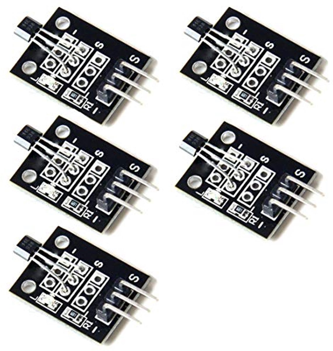 5 Stuks Hall-Effect Sensoren Magnetische Sensormodule voor DIY-projecten