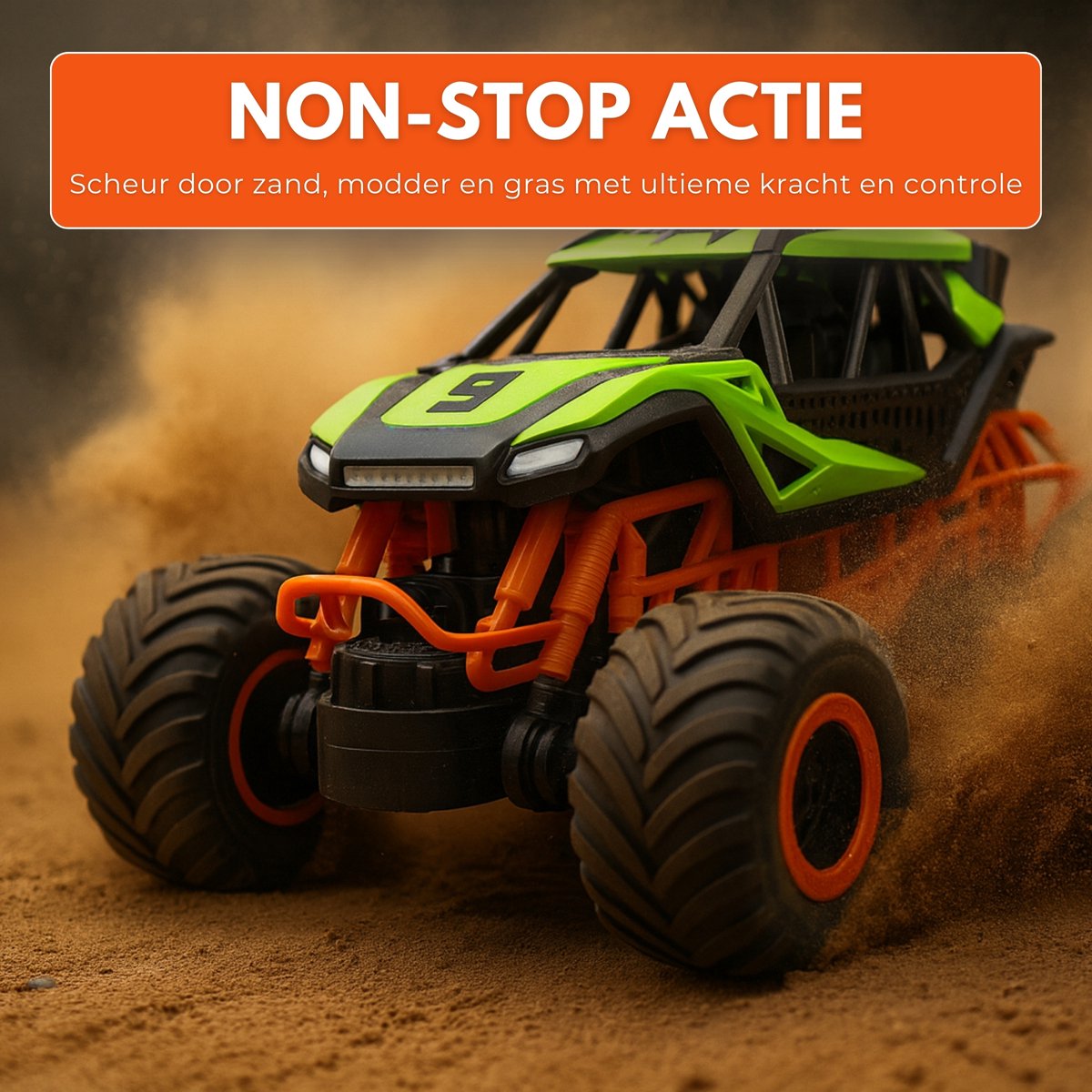 Boncy® Bestuurbare RC Auto Offroad - Monstertruck Car - Jongens Meisje Volwassenen - Monster Truck Robot Speelgoed Binnen & Buiten - Afstandbestuurbaar Race Drift Car - Afstandsbestuurbaar Raceauto Accu - Stuntauto - Bestuurbaar Elektrisch Autos Boot — afbeelding 5