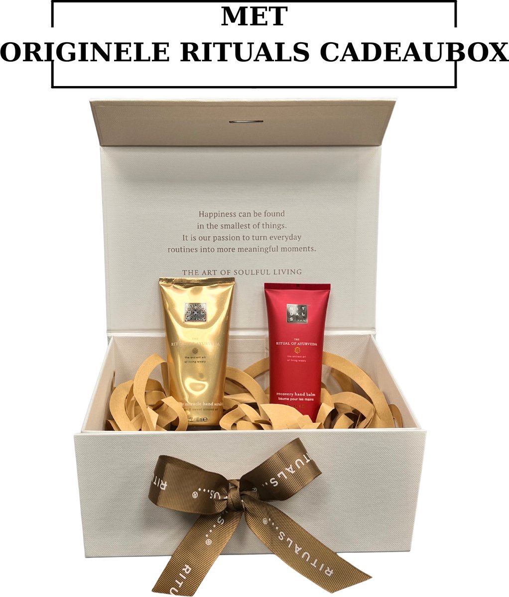 Rituals - Ayurveda - Geschenkset - Hand Scrub 100 ml + Hand Balm 70 ml in Originele RITUALS Cadeaubox - Hand Care Gift Set