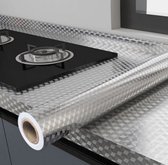 Oil-proof Zelfklevende Keukenfolie – Hittebestendige Aluminium Stickers voor Gasfornuis, Kast & Werkblad | Waterdicht Contactpapier voor Makkelijke Keukenupgrade | Modern & Vlekbestendig