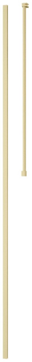 Saqu Modulo montageset 2.0 met wandprofiel en stabilisatiesteun voor Modulo glaswand geborsteld messing