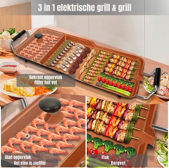 SCH® Gourmetstel 4 personen - Gourmetstellen - Gourmet - Goud - 70cm x 19cm x 17cm — afbeelding 3