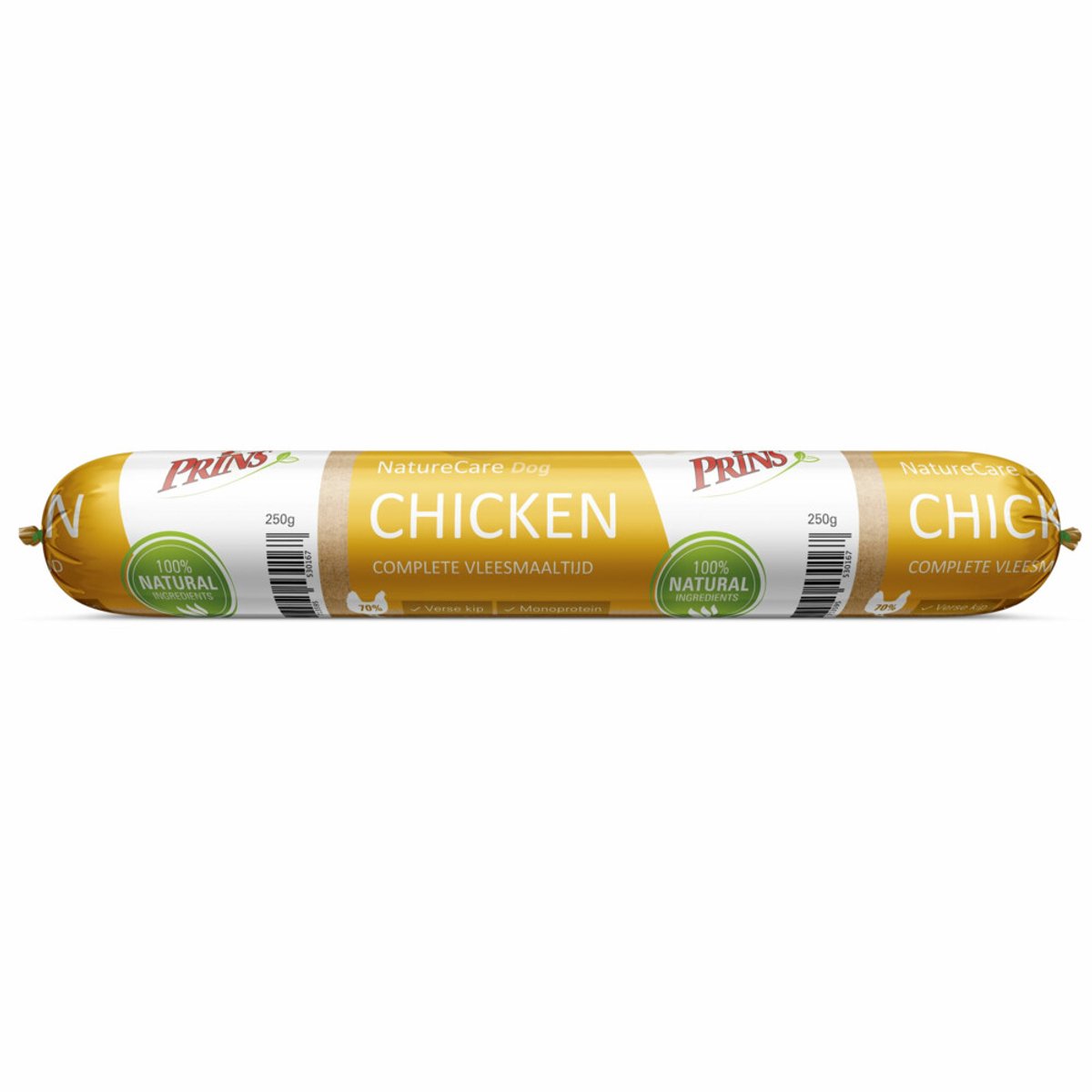 Prins - NatureCare Hypoallergeen - Hondenvoer - Worst Kip - 6 x 250g