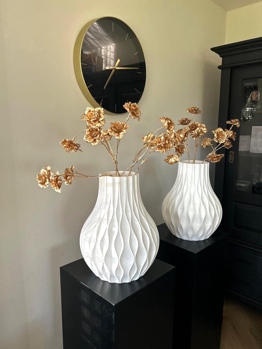 Vaas Decoratie Minimalistische Vaas Witte Vaas Getextureerde Vaas Boho Decor Housewarming Cadeau Planten Vaas Gedroogde Bloemen Vaas | White / 40 cm / 15.8 Inch