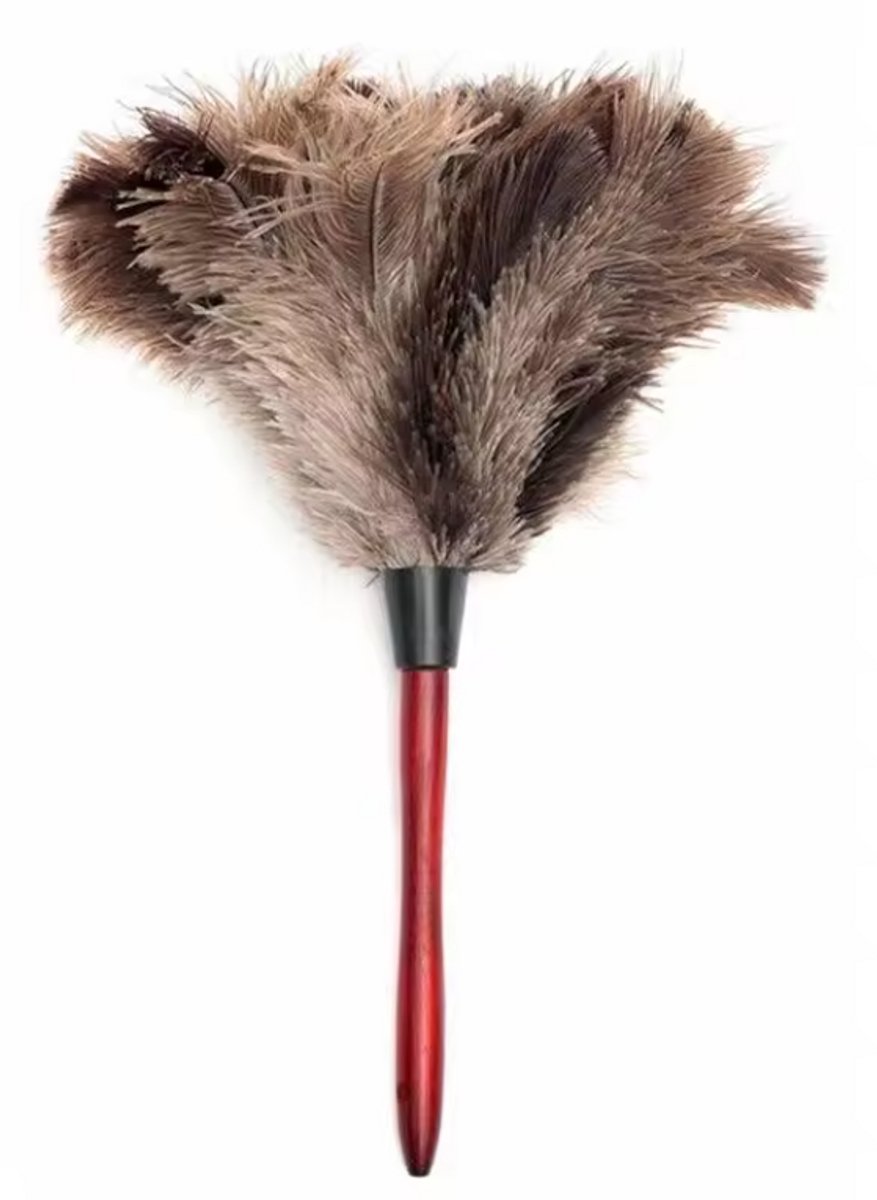 Plumeau Struisvogelveren - Stofwisser - Plumeau Veren - 32 CM - Handstoffer