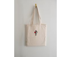 Palestine - Palestina - geborduurde tas - statement bag - canvas tas - tote bag - biologisch katoen - Free Palestine