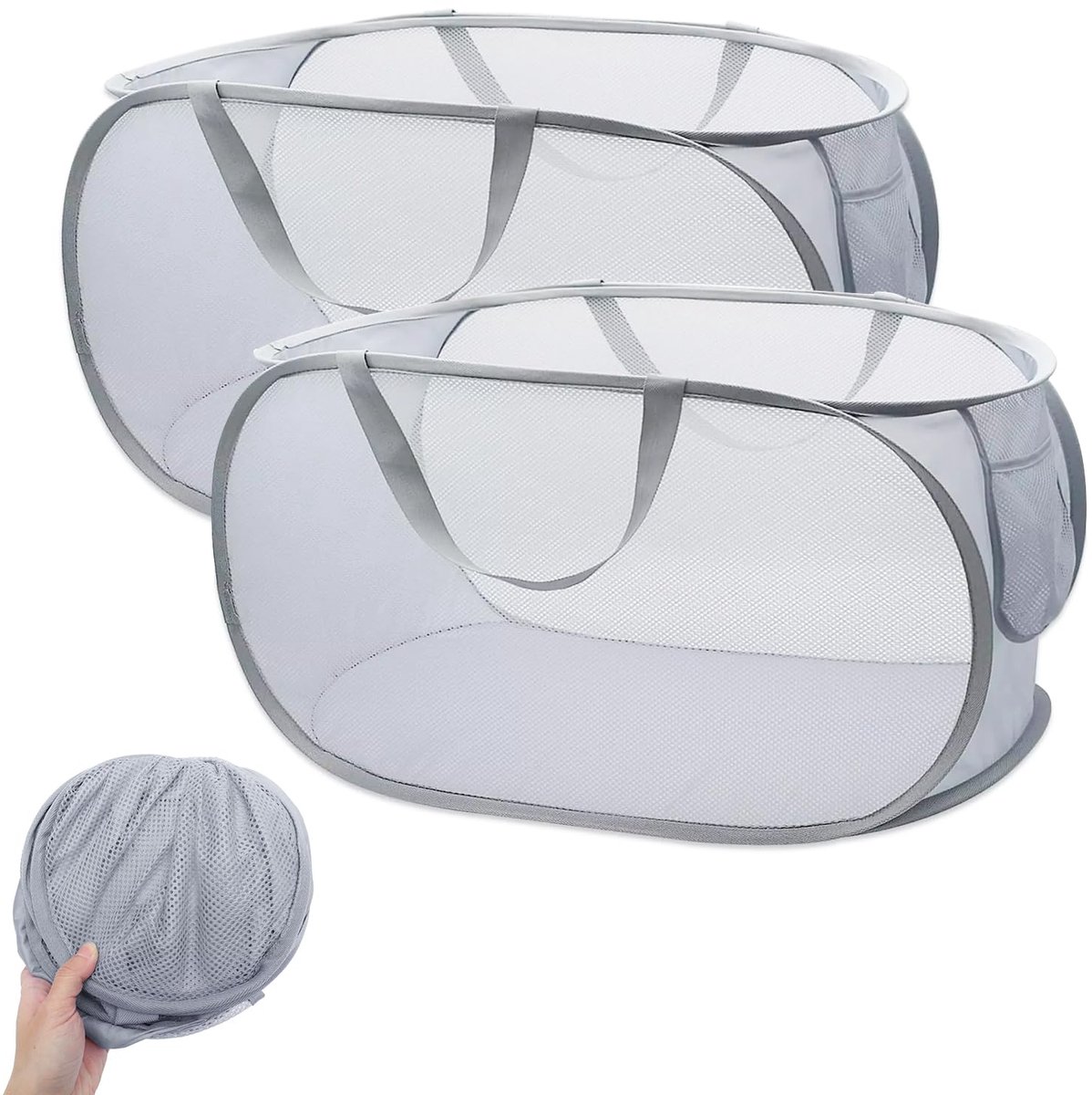 Ibenzoa® Ruime en Opvouwbare Wasmand Set voor Badkamer en Kinderkamer