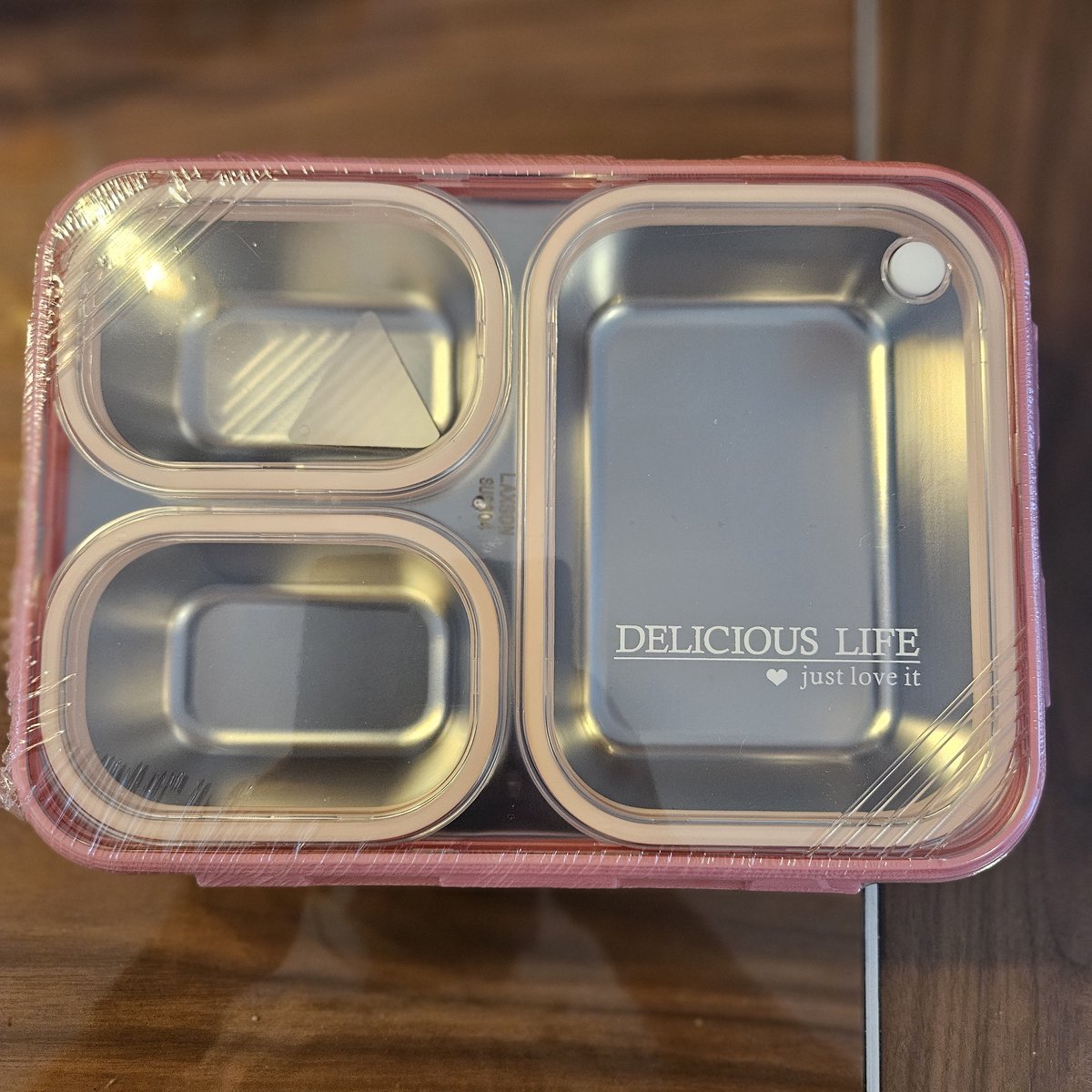 Premium Stainless Steel Bento Lunch Box – 850 ml – 3 Compartments – Leakproof & BPA-Free – Lunchbox for School & Office