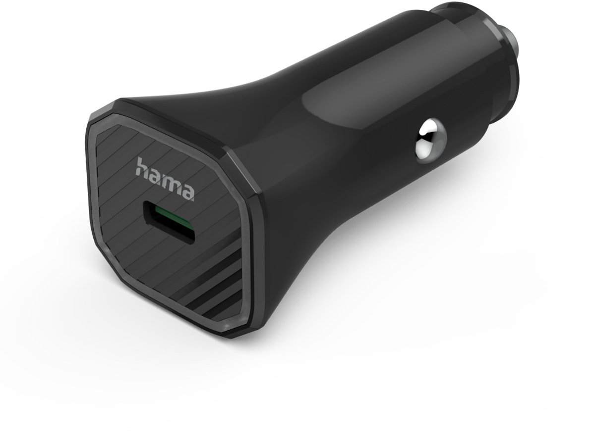 Hama 25W Auto oplader - USB-C PD/QC - Zwart